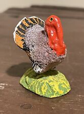 Nice Antique Thanksgiving Turkey Trembler Coralene Germany Composition picture