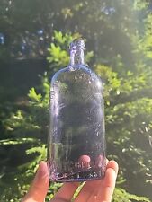 1890's Beautiful Amethyst Old Irish Whiskey☆Old Lavender Belfast Liquor Bottle picture