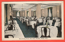 ANTIQUE 1910s Postcard Main Dining Room New Hotel Waldorf Toledo OH Unposted picture