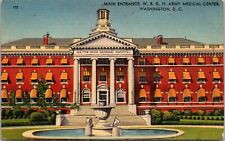 Main Entrance WRGH Army Medical Center Washington DC Postcard picture