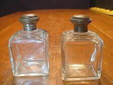 2 Antique Cut Glass Cologne / Perfume Bottles With Hallmarks DO_ _ LE 40 picture