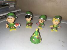 Peanuts Elf Elves Holiday Figures Deluxe Set of 4Lucy & Friends And Tree picture