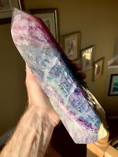3,515g *HUGE* Rainbow Fluorite Tower •12” Tall Fluorite *AMAZING* (over 7 lbs) picture