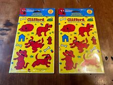 Vtg 1998 Lot of 2 NOS PKGS. CLIFFORD The Big Red DOG Sticker Sheets SEALED picture