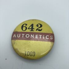 Vintage Union button pin 642 Autonetics 1069 picture