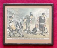 1883 PUCK MAGAZINE NYC POLITICAL CARTOON by J. KEPPLER - TAMMANY CORRUPTION picture