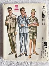 McCall's 6597 Men's Pajamas Sewing Pattern 1962 Medium 38-40 picture
