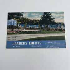 LINEN ROADSIDE Postcard--Sanders Courts and Cafe--Asheville NC--Corbin KY-Motel picture