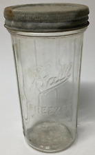 Vintage BALL Refrigerator FREEZER Glass Canning Jar w/ Plain Zinc Cap Lid picture