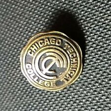 Vintage Rare CHICAGO TECHNICAL COLLEGE Metal Lapel Tie / Pin approx. 1/2
