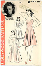 Vintage 1940s Women's Hollywood Patterns 416 Sz: 14/32  Dress Slip picture