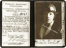 Amelia Earhart's Pilot's License - Historic Photo Print picture