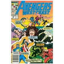 Avengers West Coast #49 Newsstand in NM minus condition. Marvel comics [n; picture