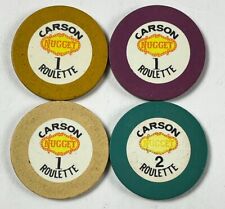 Carson Nugget Set of Crest & Seal Roulette Casino Chips picture