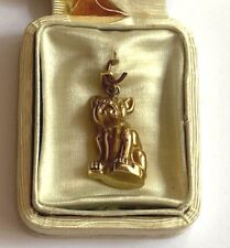 Antique Imperial Russian Faberge Dog Sculpture 14k 56 solid Gold Diamonds I.P picture