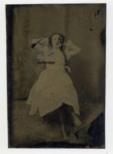 Female Prostitute Tintype Photo 1860 Antique Brothel Sex Worker Civil War J13219 picture