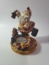 Santa Claus Candle Holder Tea Light Votive in Box Skating picture