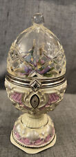 Sankyo Jeweled Egg Shaped Music Box with Humming Bird “Here Comes The Sun” picture