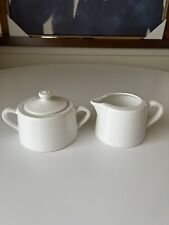 Vintage Sur La Table White Porcelain Cream and Sugar Bowls  picture