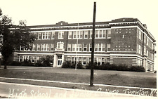 1930s TRENTON MISSOURI HIGH SCHOOL JUNIOR COLLEGE WRIGHTS RPPC POSTCARD P1297 picture