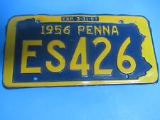 1956 Pennsylvania License Plate Tag  ES424 picture