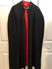 Vintage Knights Of Columbus Ceremonial Dress Cape Cloak Black/Red picture