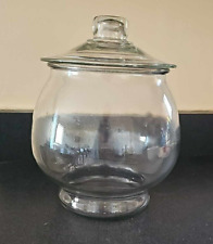 Vintage Huge Glass Heavy Robust Cookie Jar  +/- 11