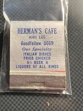 VINTAGE MATCHBOOK - HERMAN'S CAFE - TOWN CRIER DISTRIBUTING CO - UNSTRUCK picture