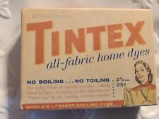 VINTAGE TINTEX ALL-FABRIC HOME DYES 27 SEAL BROWN UNOPENED PRODUCT ADVERTISING picture