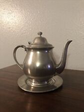 Vintage Shirley Pewter 7” Teapot Williamsburg Virginia USA Handmade picture