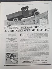 Large Original Antique Magazine Ad 1928 International Six Speed Special Truck picture