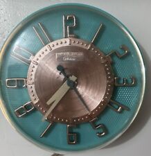 Vtg c 50's Aqua Blue GE Wall Clock General Electric Working M#2H104 Wicked Nice picture