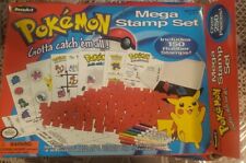 POKEMON Rose Art Set 102 Vintage Rubber Stamps PRE-OWNED INCOMPLETE*read* picture