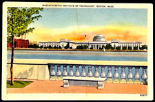 MIT College Boston Massachusetts Unused 1930's Antique Linen Picture Postcard MA picture