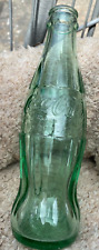 Vintage 6 oz Coca-Cola Bottle Embossed Green  Hobbleskirt Very Good Condition picture