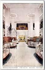 VINTAGE POSTCARD MARSHALL FIELD & COMPANY RETAIL STORE FOR MEN MAIN ISLE 1927 picture