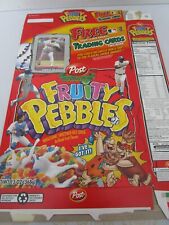 POST Empty Cereal Box 2001 FRUITY PEBBLES ~2 MLB Trading Cards Still Attached~ picture