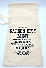 Carson City Mint.. Canvas Bag..Sack..Money Bank Coin Bag w/ Tie Straps - 9