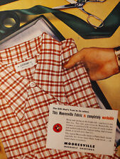 1947 Original Esquire Art Ads Mooresville Shirt Fabric Sarfert Socks  picture