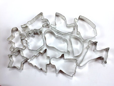 Lot of 11 Vintage Christmas Holiday Aluminum Cookie Cutters picture
