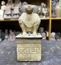 UNIQUE Ancient Egyptian Antiques Pharaonic Statue Of God Baboon Bc picture