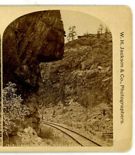 1902. Hanging Rock Clear Creek CO William H. Jackson Stereoview c1870 picture