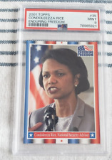 2001 Topps Enduring Freedom Condoleezza Rice RC Card PSA 9 Mint #35 picture