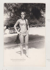 Pretty Attractive Young Woman Beach Bikini Swimsuit Female Snapshot Old Photo picture