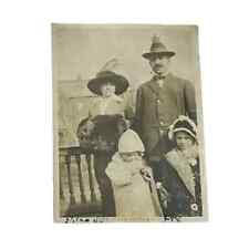 Family Portrait Outside Edwardian Clothing March 15 1914 Vintage Antique picture