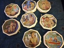 Vintage Andy Griffith Show Hamilton Collector Plates Complete Set of 8 picture