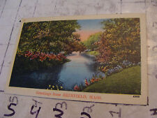 Orig Vint post card 1941 GREETINGS FROM BRIMFIELD MA picture