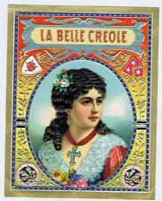 La Belle Creole original outer cigar label  New Orleans cigar brand picture