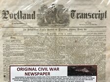 Original POST Civil War Newspaper - Portland Transcript - June 1, 1867 picture