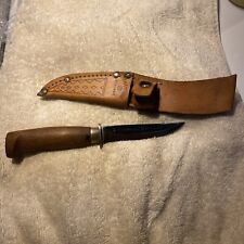 Vintage J. Marttiini signed Knife Fixed Blade Finnish Leather Sheath Finland picture